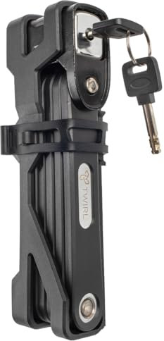 TWIRL Faltschloss, mit Schlüssel, Stahl, schwarz