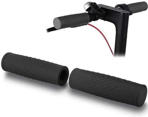 TMOM - Par de Asas de Manillar para Xiaomi M365 Pro Patinete eléctrico, 12 cm, Goma Antideslizante, protección de Palanca, Color Negro