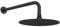 ENKI, RA068, Contemporary Wall Fixed Round Ultra Slim Stainless Steel Shower Head 12 with Shower Arm - Matte Black