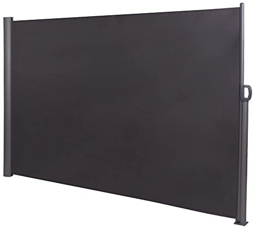 CLP Panneau Brise-Vue pour Jardin Ou Terrase Lovington I Paravent De Confidentialité avec Cadre en Aluminium Et Store résistant aux UV, Couleur:Anthracite, Taille:180x300 cm