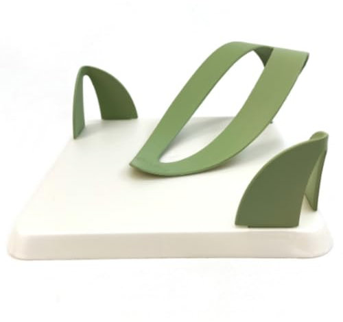 Ecoplast | Portatovaglioli di Carta, Portatovaglioli da Tavola Colore Bianco Perla & Verde, 19,4x19,4x8,5, Made in Italy