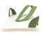 Ecoplast | Portatovaglioli di Carta, Portatovaglioli da Tavola Colore Bianco Perla & Verde, 19,4x19,4x8,5, Made in Italy