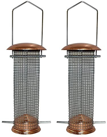 Selections Copper Style Hanging Bird Nut Peanut Feeder - Pack of 2