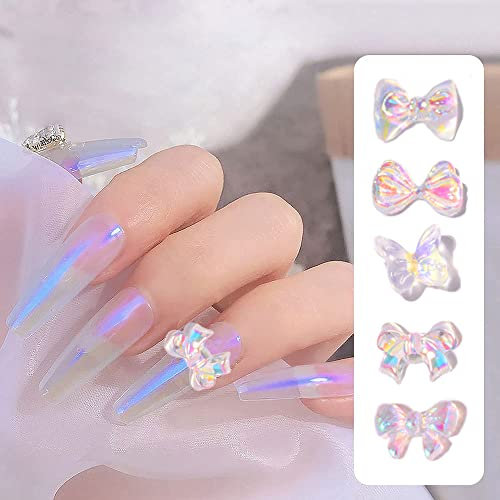 BBAOO Nail Art Glitzersteine, 120 Stück Strasssteine Nägel, Nageldesign, Schmetterling Nagelsticker, für Diy Frauen Mädchen Maniküre Dekor (5 Stile)