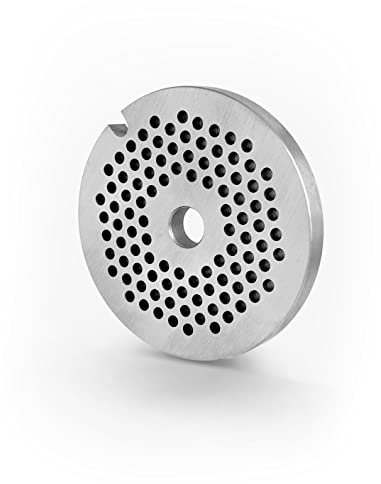 Wolfcut INOX Fleischwolfscheibe mit 2,5 mm Bohrung - kompatibel mit Allen gängigen Fleischwölfen Größen 7 – z.B.: Bosch MUM6/MUM7 - Jupiter Größe 7, Kenwood A900, Regina BME 7 und viele mehr.