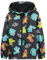 Pokémon Impermeable Enfant Garcon, Veste de Pluie Enfant Doublure en Polaire, Vêtement de Pluie Enfant Ado 4-14 Ans (Noir Aop, 9-10 Ans)