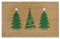 HANSE Home Paillasson en Coco pour l'intérieur - Naturel, Motif Arbres de Noël - Vert - Antidérapant - pour Couloir, entrée - 45 x 75 cm