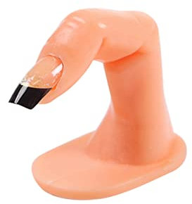 FRCOLOR 5Pcs Nail Art Practice Training Display Finger False Tip Acrylic Manicure Practice False Finger Models with Nail Tips for Women Girls