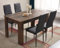 Blisswood Dining Table Set, Dining Table And Chair Set, Pu Leather Dining Room Chairs and 17mm Thick Table Top Long Modern Dining Table Set (Rustic Dining Table And 4 Black Chair)