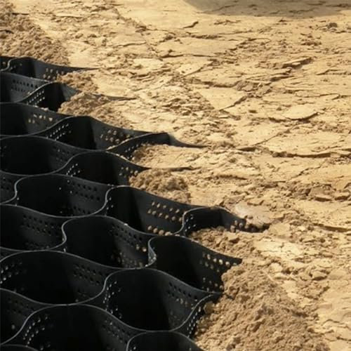 Kiesgitter Einfahrtsgitter 10 cm Hoch, Boden/Kies/Zement/Sand Auffüllung Boden Schlamm Kontrolle Geogitter, Zuschneidbare Kiesstabilisatoren Durchlässige Pflastersteine Für LKW-Parkplätze (Color :