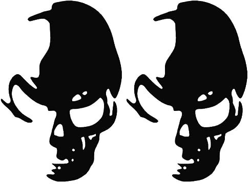 Dinntty Autoaufkleber 2 Stück lustiger Totenkopf-Styling-Aufkleber wasserdicht Auto-Halloween-Aufkleber Selbstklebender Totenkopf-Aufkleber Auto-modifiziertes Dekor