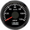 ELING 52 mm GPS-Tachometer 0–120 km/h Geschwindigkeitsanzeige mit 7 Farben Hintergrundbeleuchtung 12 V 24 V für LKW-Yachten (schwarz+schwarz, 0-120KM/H)
