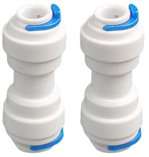 Raccord d'alimentation en eau - Raccord rapide pour filtre à eau - Adaptateur pour osmose inverse et filtre à eau - Robinet d'eau potable - Réfrigérateur côte à côte (1/4 à 5/16)