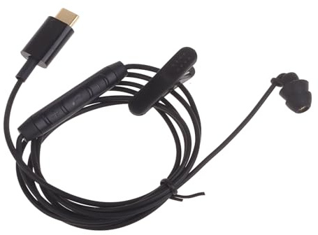 Yfenglhiry Écouteur USB de type C à un seul côté avec micro pour voyage, course à pied et écouteurs de type C pour la musique