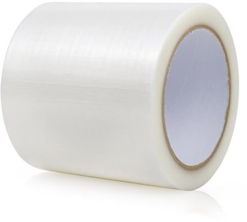 BOMEI PACK 20m x 100mm Panzertape Transparent wasserfest, extreme Panzerband handreißbar Gaffa Tape, Duct Tape