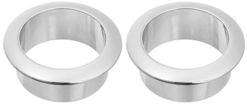 sourcing map 2 Pcs 1.38 inch (35mm) Nylon Desk Grommets, Plastic Cable Hole Cover, Wire Cord Cable Organizer for Computer Desk Cabinet, Silver