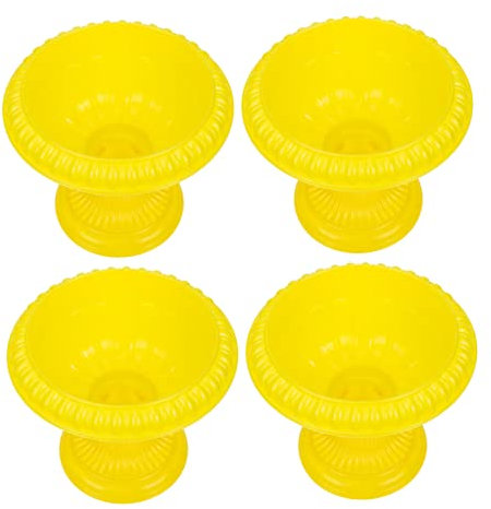 KITANDOVE 4pièces Pot De Fleurs Style Européen pour Décoration De Jardin Balcon Et Entrée pour Fleurs Séchées Et Artificielles