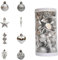 Hkfgdjdl Bunte Kugeln, 31 Stück, sortierte Weihnachtsbaumkugeln, bruchsicher, Feiertags-Ornament-Set für Feste, Dekoration, Partyzubehör