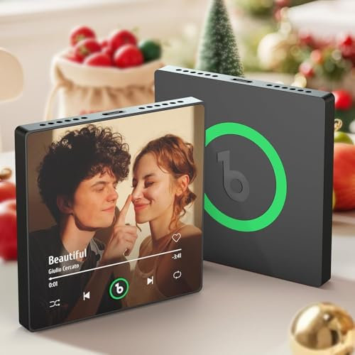 Personalised Music Fridge Magnet, Custom Spotify Refrigerator Magnets with Photo, Personalised Anniversary Birthday Gift Musical Fridge Magnet for Boyfriend, Girlfriend, Women, Men