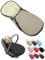 Fußsack für Babyschale [Winterfußsack] für Kinderautositz kompatibel mit Maxi Cosi Babyschalen Gruppe 0+ Lammwolle Sitzauflage verstellbar (beige)