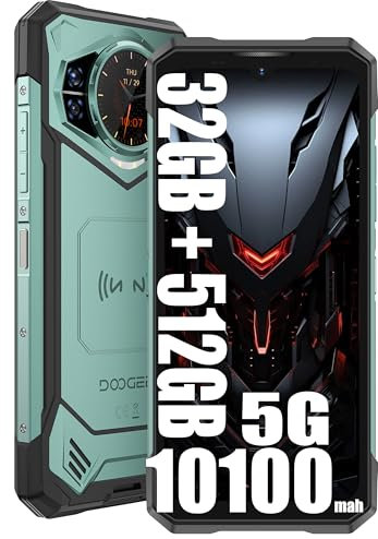 DOOGEE S200 X 5G Cellulari, 32GB + 512GB, Batteria 10100mAh/33W, Rugged 4G Smartphone, 100MP + 20MP (Vision Nocturne) + 20MP Telefono Indistruttibile, Android 14 6,72 pollici AMOLED FHD+, NFC Verde