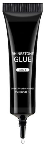 Gel de pegamento de uñas sólido - 15 ml de uñas de diamantes de imitación de diamantes de imitación | Press de pegamento de uñas fuerte | Glue de uñas de gel de luz UV | Glue de uñas de gel de luz UV