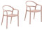 Rebecca Mobili Set 2 Sedie Moderne, Sedie con Braccioli, Rosa, Polipropilene, Salvaspazio, Robuste, per Giardino Casa - Misure HxLxP: 81 x 57 x 51,5 cm - Art. RE7193V1M2