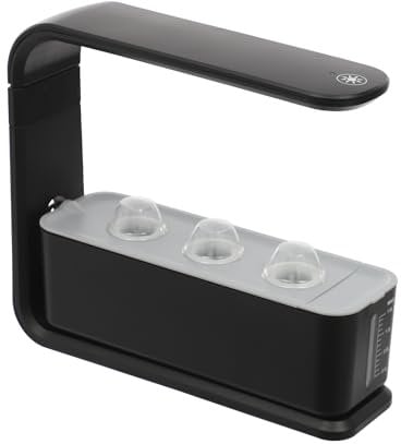 PINYELIN 3 Löcher Hydroponisches, 1.6L Hydroponic System Indoor-Hydroponisches Anzuchtsystem, Pflanzenlampe Hydroponik Pflanzer