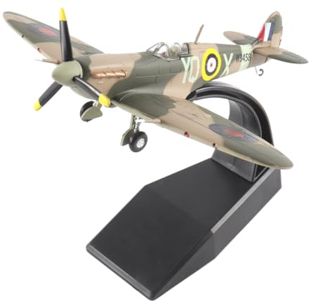 zalati 1/72 Scale Spitfire MKVb W3458 Diecast Metal Model with Bracket Royal Air Force RAF Fighter Replica for Collecting Gift Display​