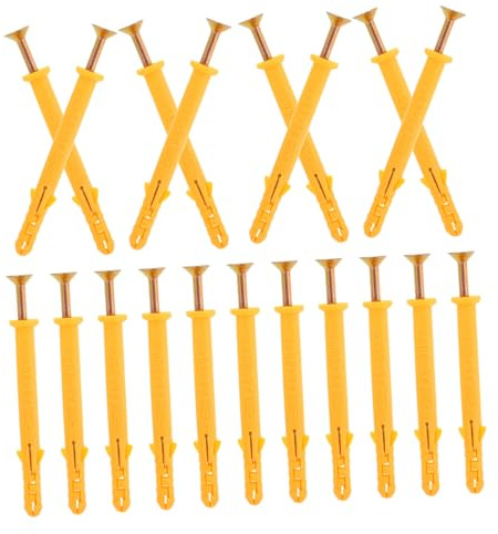 ORFOFE 50 juegos Tornillos y Tacos para Pared de Tornillos Autoperforantes y Anclajes Plásticos Kit de Fijación Resistente para Estantes Espejos y Marcos Instalación Fácil y Segura