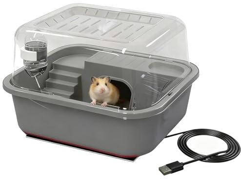 Hamsterbur | Dubbelnivåer med löparhjul – liten djurbur uppvärmd hamsterlivsmiljö, för att spela vilande balkong klassrum lägenhet vardagsrum