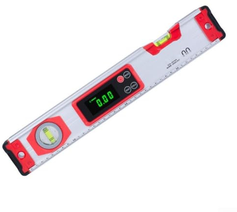 Yuanpgky Elektronische digitale Wasserwaage mit LCD-Display und Magnetfuß, 200/300/400 mm Aluminium-Winkelmesser für den Bau, ± 0,05 ° Genauigkeit, automatische Abschaltung und Ton (400 mm)