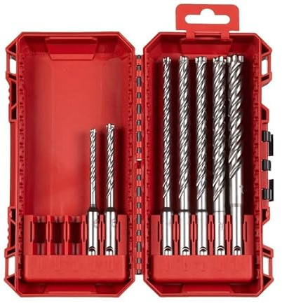 Milwaukee 4932500060 7 Pieces SDS-Plus MX4 NG Drill Bit Set 4 Cut Drill Bits