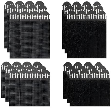 24 Stück Klettband Selbstklebend Extra Stark, Strips Bilderhaken Selbstklebend Bilder-Montagestreifen Bilder Aufhängen Ohne Bohren Rückstandslos Geeignet 12 Small 16 x 70 mm 12Large 19 x 92 mm
