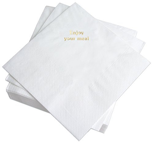 Geschenke mit Namen Servietten, 25 Stück, Zellstoff, Weiß, 17 x 17 x 2 cm, Einheiten