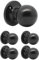 Probrico Black Dummy Door Knobs, Round Interior Door Knobs for Closet(Keyless, No Latch), Single Side Half-Dummy Knobs, 5 Pack