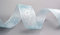 Dekoband „Wonder Snowflakes“ HELLBLAU/SILBER 3 m x 40 mm Geschenkband Weihnachten Chiffon Schleifenband Winter Schneeflocken Sterne Glanzkanten mit Draht