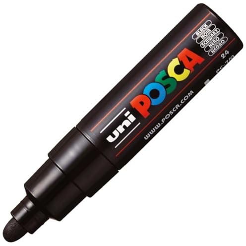 Posca PC7M N Set of 3 Conical Broad Tip Markers, Black