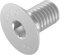 SECCARO Vite a testa svasata M5 x 10 mm, acciaio inox V2A VA A2, DIN 7991 / ISO 10642, esagono incassato, 20 pezzi