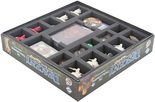 Feldherr Schaumstoff-Set kompatibel mit Descent: Reise ins Dunkel 2. Edition - Die Trollsümpfe Brettspielbox