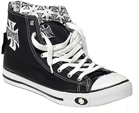 WEST COAST CHOPPERS Iron Cross Männer Sneaker high schwarz/weiß Rockabilly, Rockwear, Streetwear
