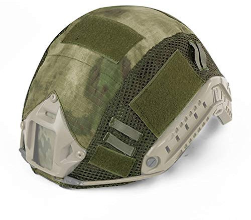 SUNRIS Casque Couvre pour Tactique Militaire Combat, Airsoft, Paintball, Vert, Camouflage, Adulte, Unisexes-Adultes, Casque, Rapide