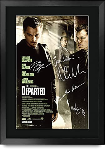 HWC Trading The Departed A3 Gerahmte Signiert Gedruckt Autogramme Bild Druck-Fotoanzeige Geschenk Für Filmfans