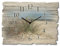 ARTLAND Wanddeko Wanduhr ohne Tickgeräusche aus Holz Quarzuhr 40x30 cm Rechteckig Lautlos Strand Meer Düne Gräser Landschaft Maritim T5MA
