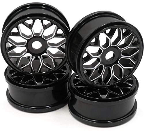 hobbysoul 4 Stück RC 1/8 Aluminium Leichtmetallfelgen Felgen Sechskant 17mm für 1/8 Buggy On Road Reifen Reifen