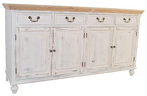 Kommode Tondern XL Holz Vintage Look weiß