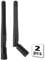 Akasa Omni-Directional Tri-Band Wi-Fi Antenna | RP-SMA Male | 2 pcs | 2dBi | Compliant with IEEE 802.11a/b/g/ac/ad Frequency | A-ATN01-BK