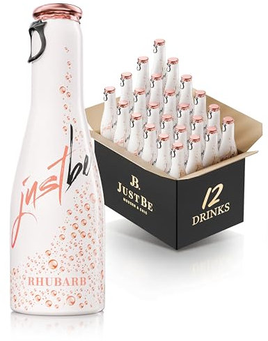 JUST BE Ruibarbo - vino frizzante, vino espumoso | Cóctel de vino Piccolo I Mezcla de ruibarbo y fresa I Aperitivo (12)
