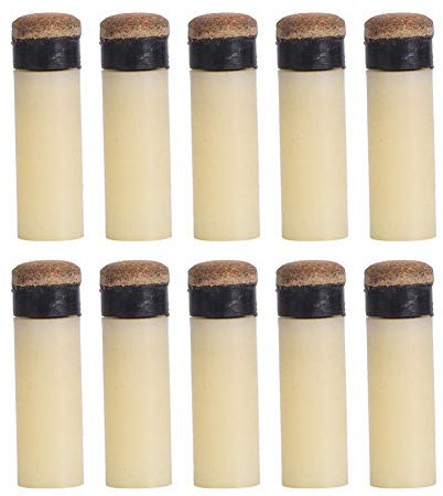 Vbest life Packung mit 10 Stück Snooker Tip Billard Cue Tips, Pool Cue Pole Tip Rod Stick Ersatzteil für Pool Cues & Snooker(11mm)