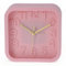 MIJOMA Réveil analogique à quartz - Horloge de table au design rétro - 13 x 13 cm - Rose
